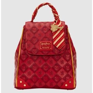 Loungefly Harry Potter Gryffindor Crest Allover Print Mini Backpack | NWT